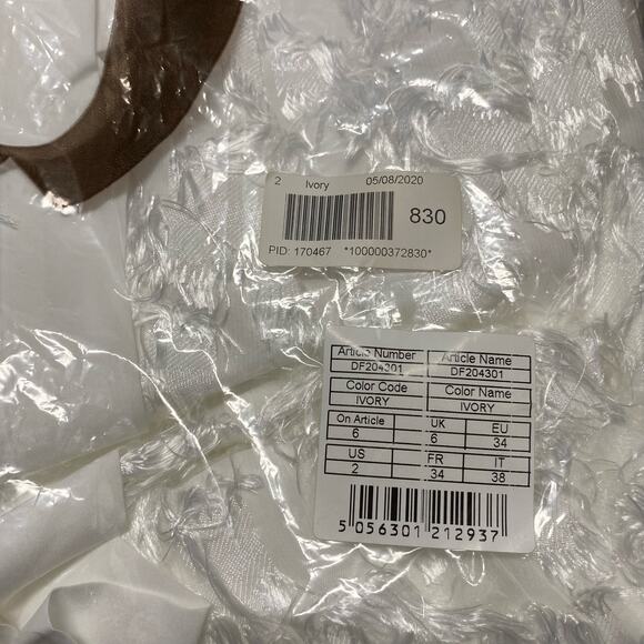 ModCloth White Sleeveless A Taste for Texture Midi Dress Size 2 Wedding - Picture 5 of 8